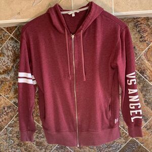 Victoria’s Secret Angel Burgundy Zip Up Hoodie Size Small